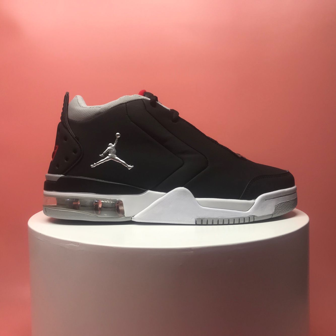 Air Jordan Big Fun Black Silver White Shoes - Click Image to Close